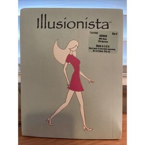 Lot of 2 Pairs NEW black & espresso tights~Breezies Illusionista‎ Size D